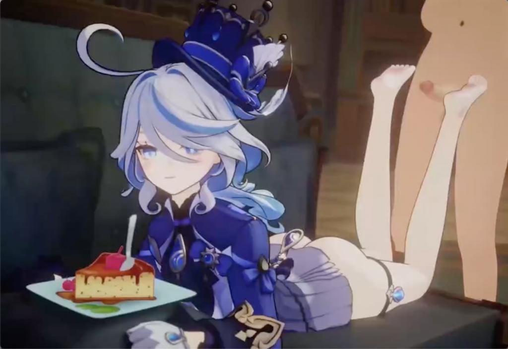 【3D极致诱惑】原神芙宁娜魅惑美足交 丝袜缠绕榨精天国！